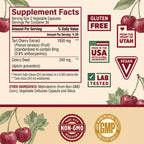 ZHOU Nutrition Cereza Agria y Semilla de Apio Sabor Cereza 60 Cápsulas Vegetales | 1,000 mg de Extracto de Cereza Agria por Porción | Apoyo antioxidante y bienestar articular | Con Semilla de Apio | Suplemento alimenticio