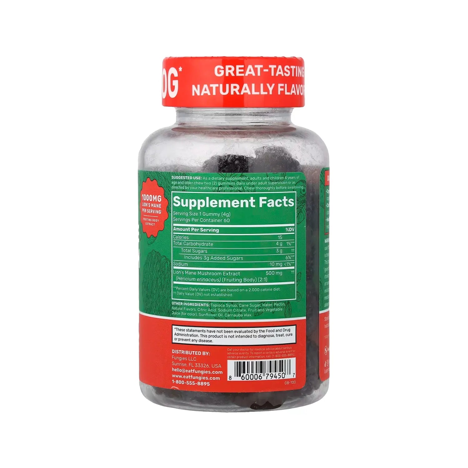 Fungies Lion's Mane Mushroom Gummie 60 gomitas sfn