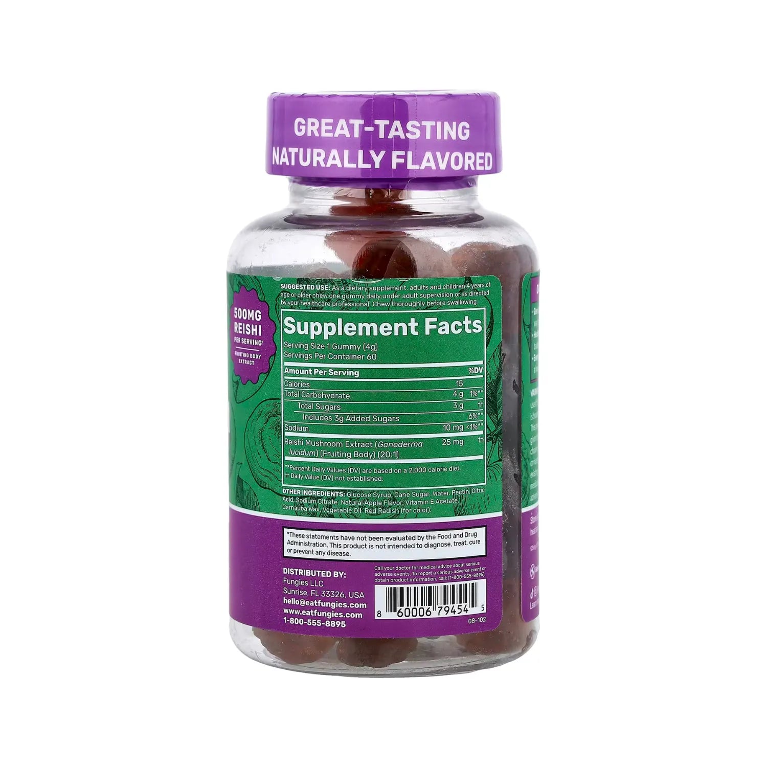 Fungies Reishi Mushroom Gummie 60 gomitas sfn
