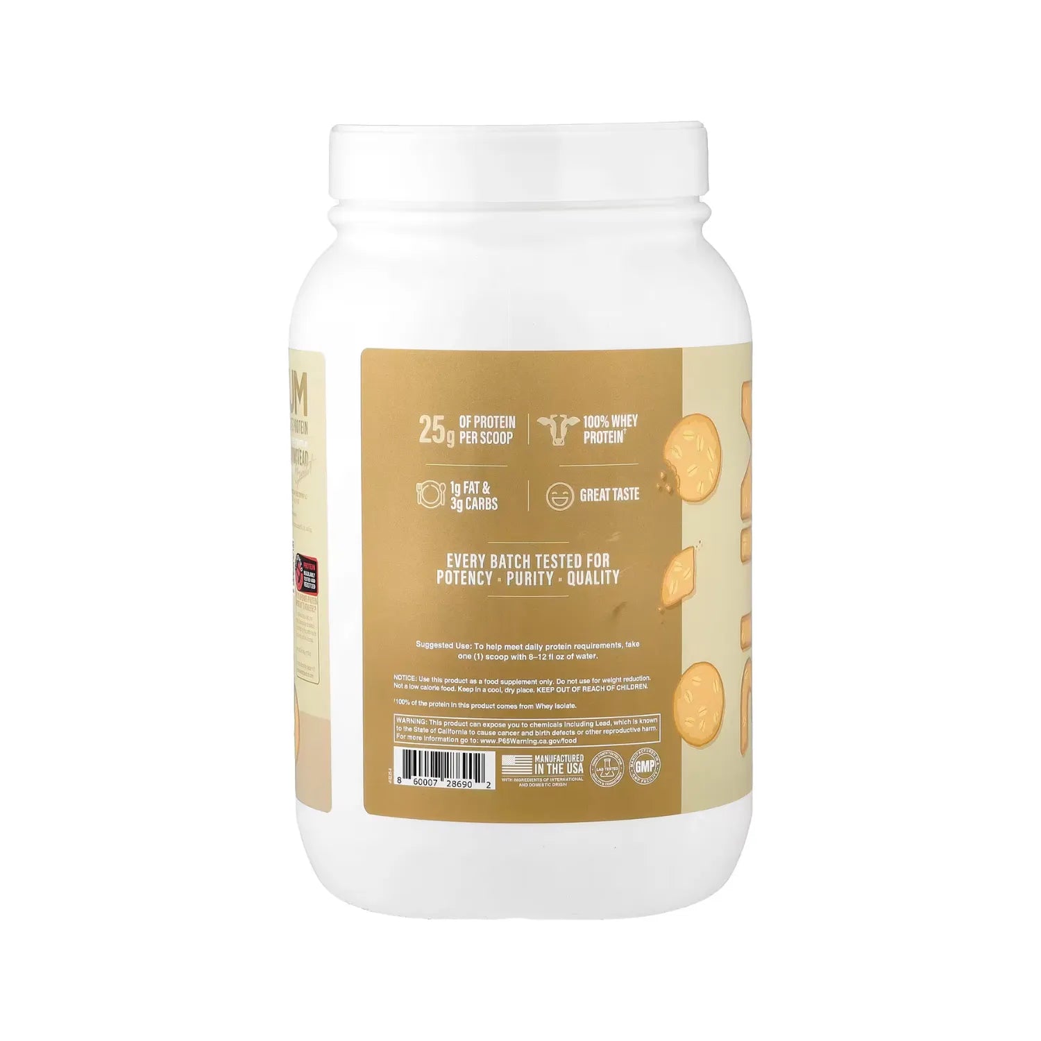 Raw Nutrition, Bum, Itholate® Protein, Galleta de avena y vainilla, 825 g (29,1 oz)