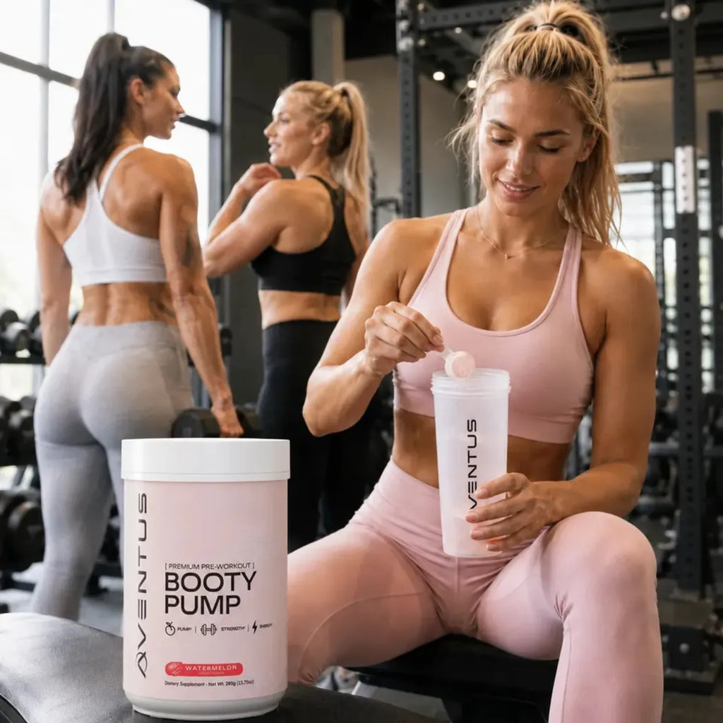 Aventus Premium Pre-workout Booty Pump Sabor Sandia 390g