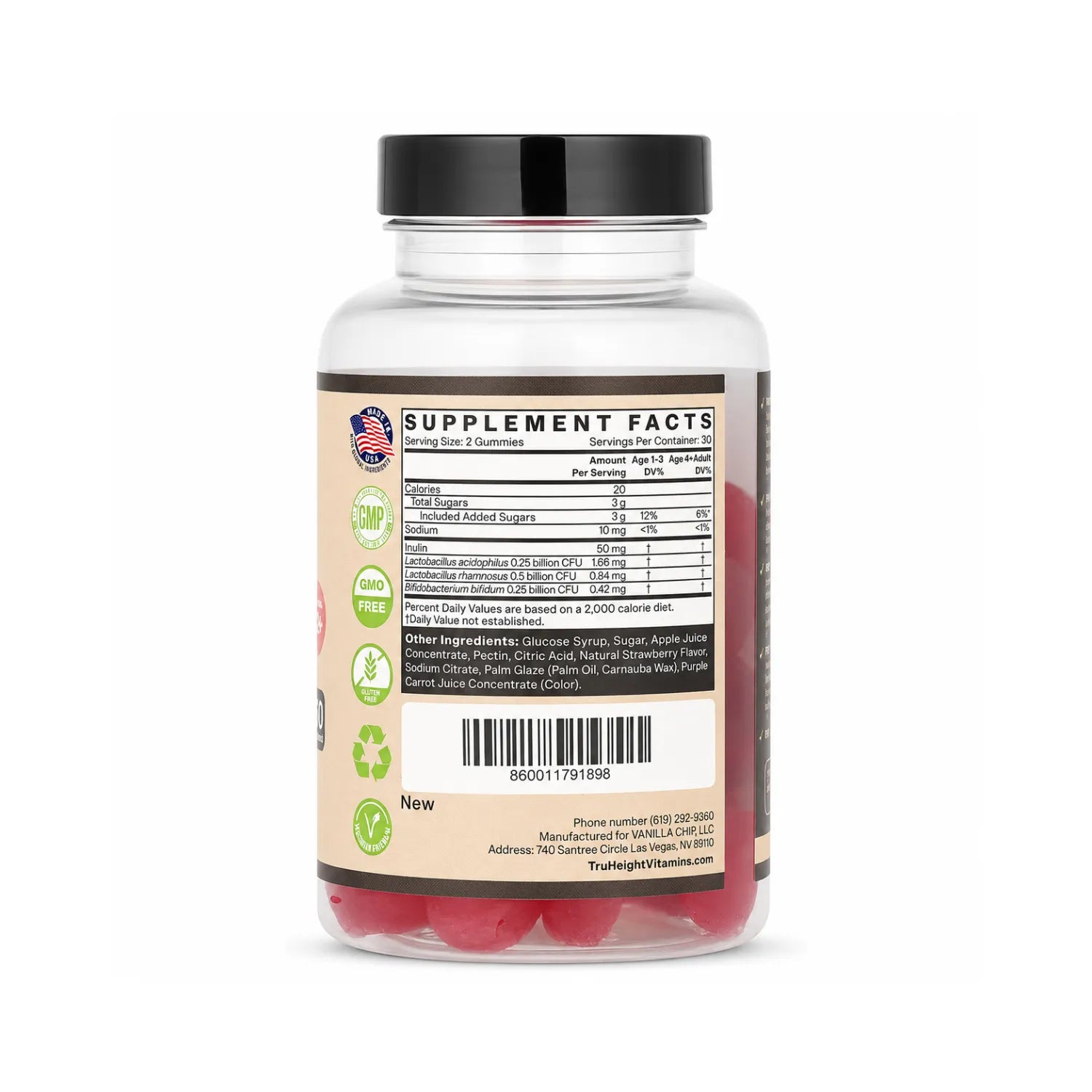 TruHeight Pre Probiotic 60 Gummies