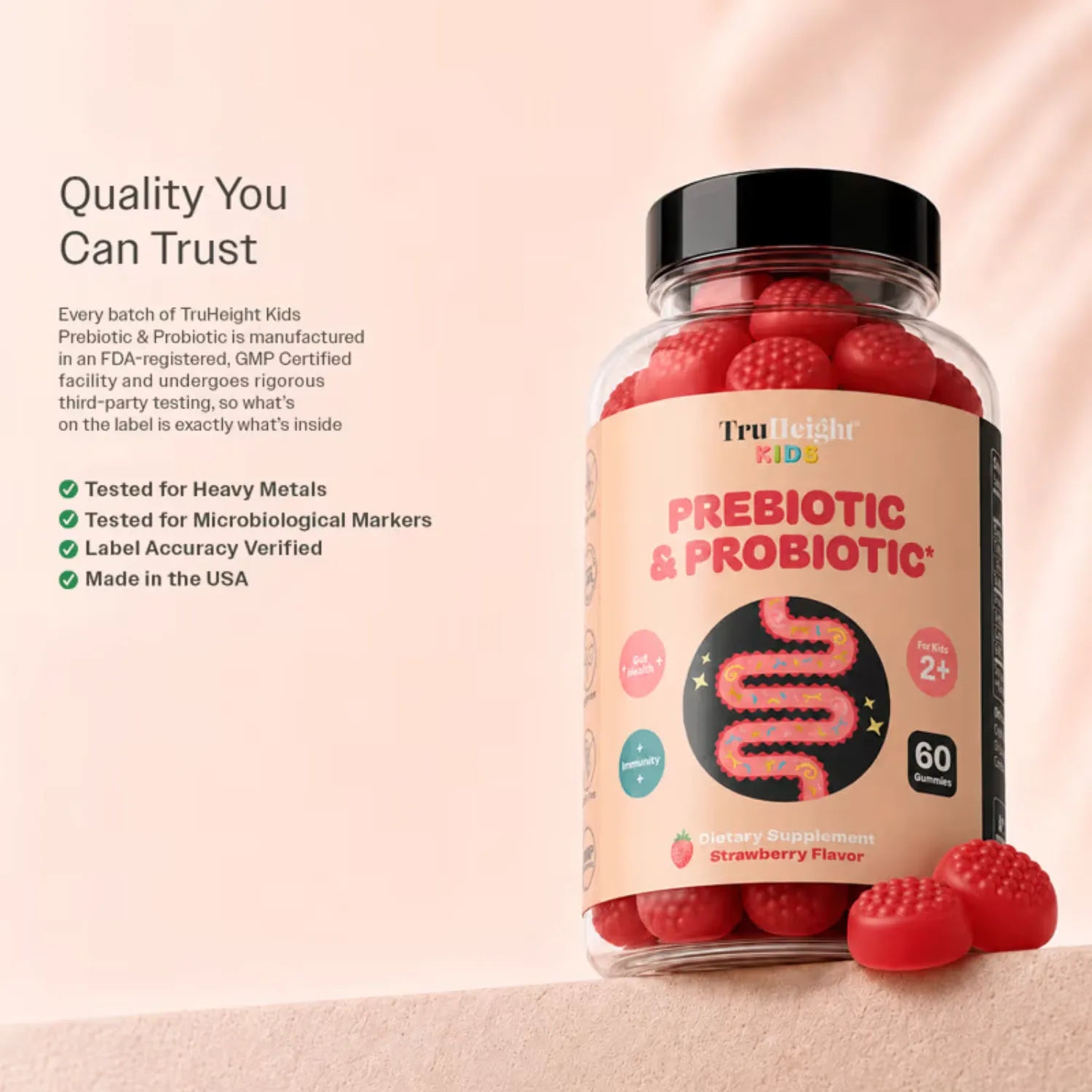 TruHeight Pre Probiotic 60 Gummies