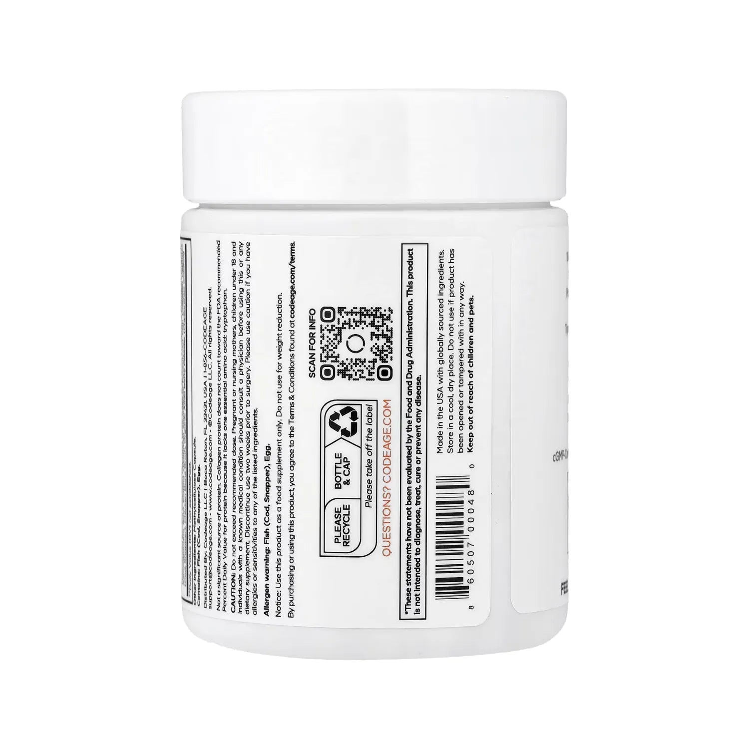 Codeage Colágeno Múltiple Con 90 Cápsulas Vegetales