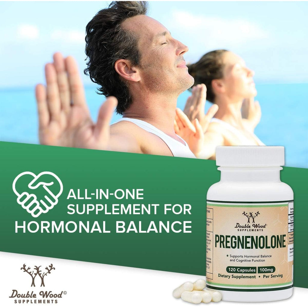 Double Wood Pregnenolona 100 mg 120 Cápsulas