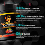 Gorilla Mode Pre Workout | Pre Entreno con Citrulina, Creatina y Cafeína | 40 Servicios | Sabor Tiger's Blood