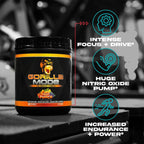 Gorilla Mode Pre Workout | Pre Entreno con Citrulina, Creatina y Cafeína | 40 Servicios | Sabor Tiger's Blood