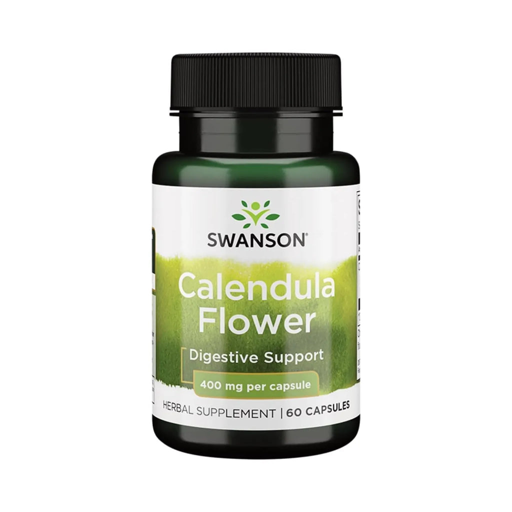 Swanson, Flor De Caléndula De Espectro Completo, Calma Y Protege El Sistema Digestivo, 60 Cápsulas De 400 Mg