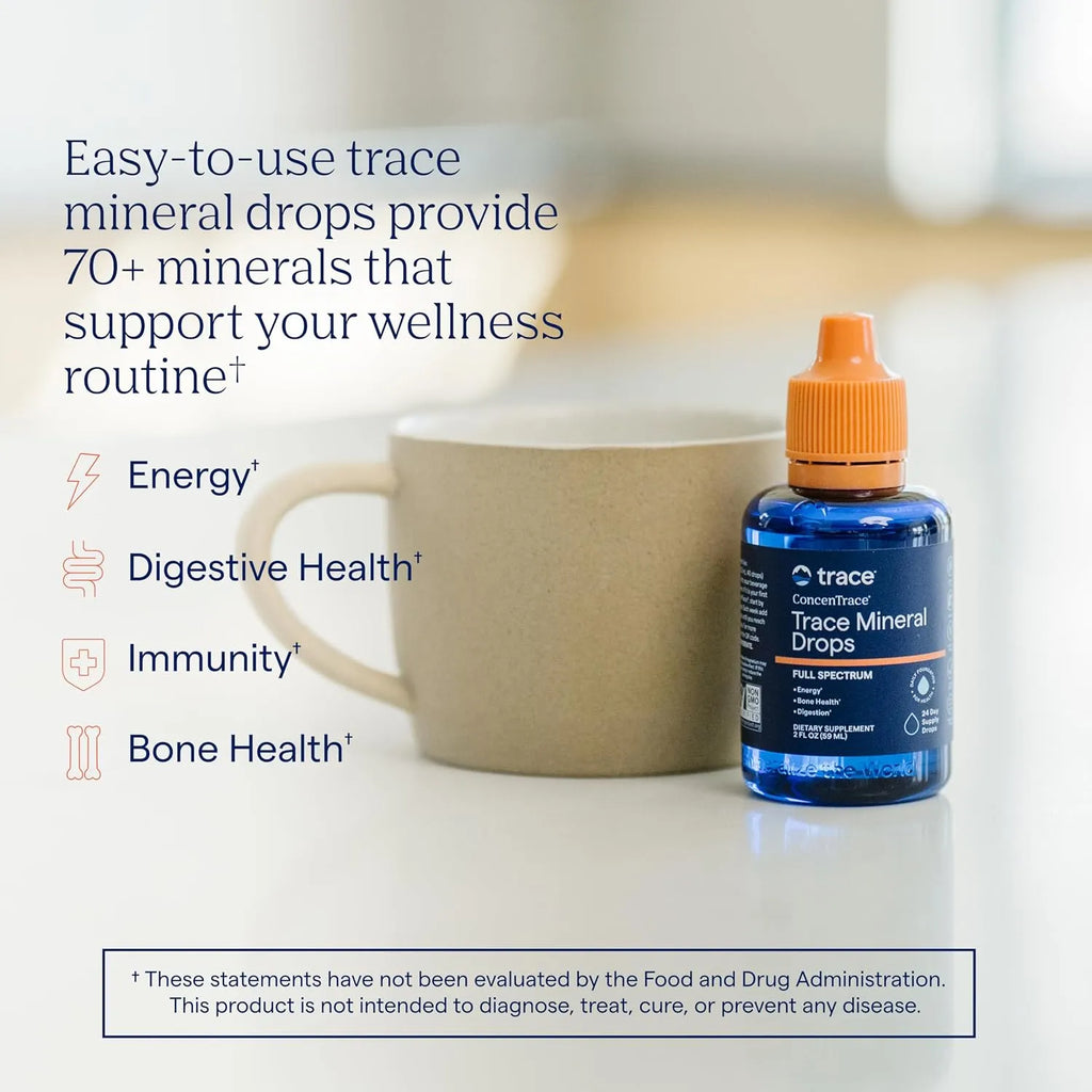 Trace Minerals Concentrace Trace Mineral Drops 59 ml - Equilibrio - Digestión - Energía - Huesos