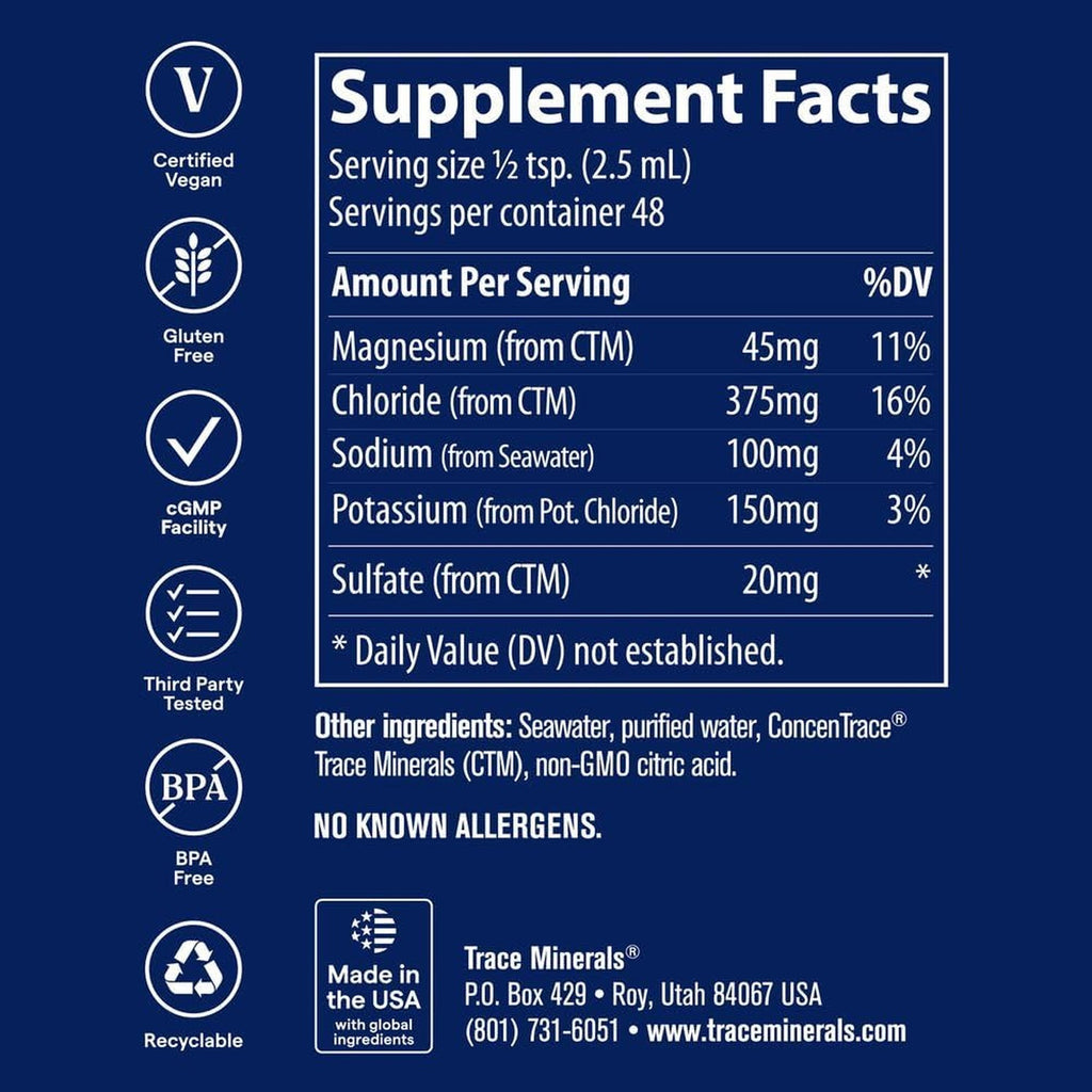 Trace Minerals Endure Performance Electrolitos 4 oz 118 ml