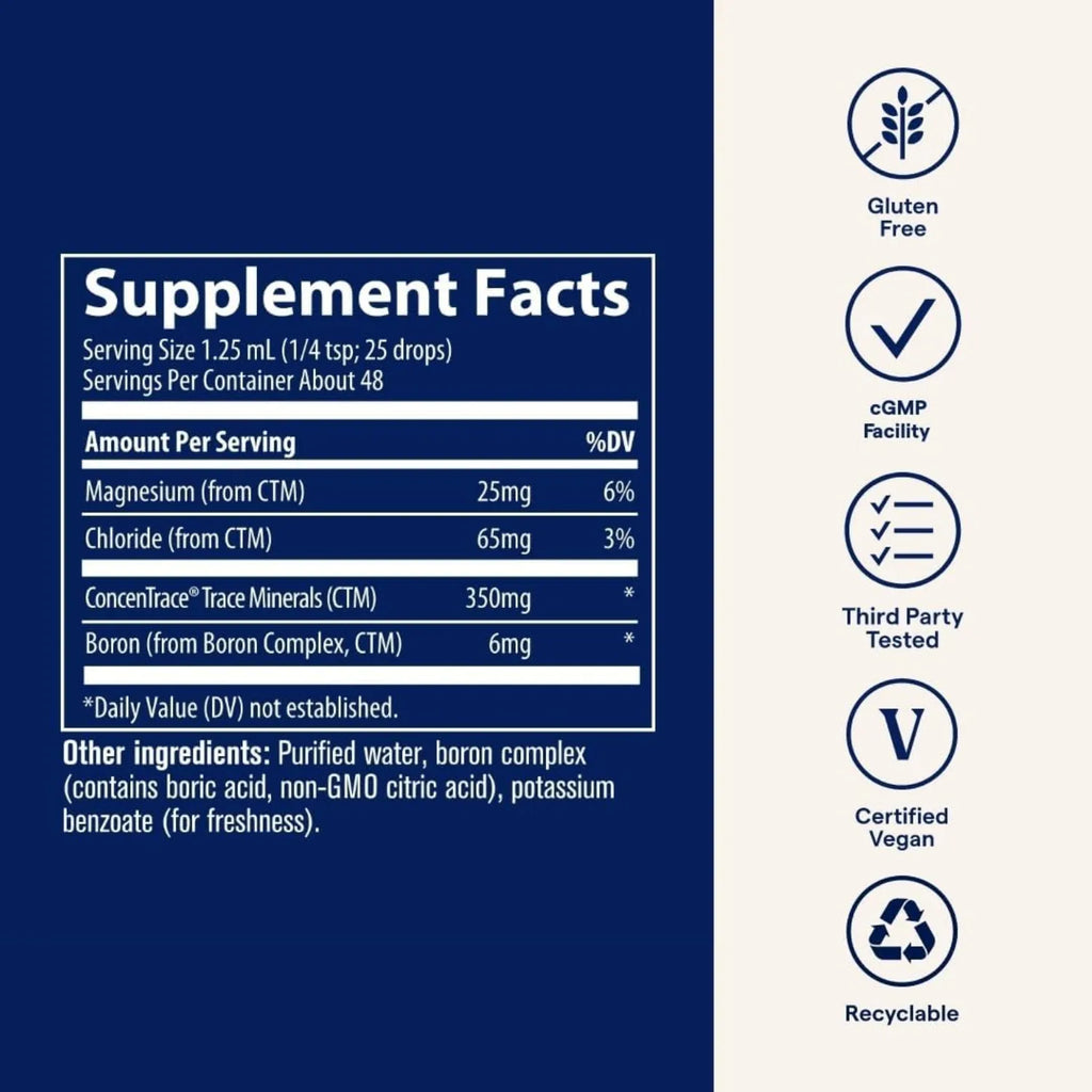 TRACE MINERALS LIQUIDO BORON -HUESOS- MUSCULOS 6Mg 59mL