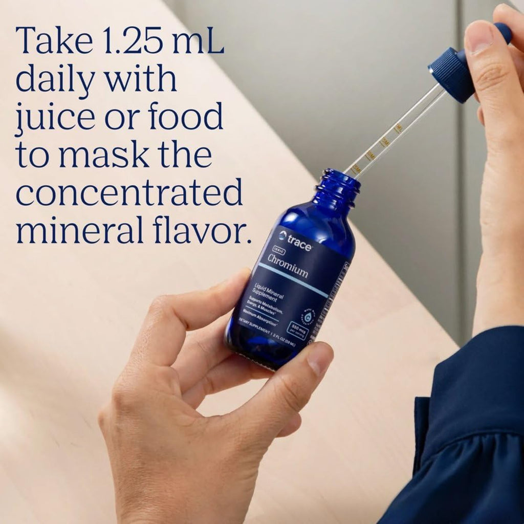 Trace Minerals Cromo Iónico Líquido 550 mcg Sin Sabor 59 Ml – Minerales