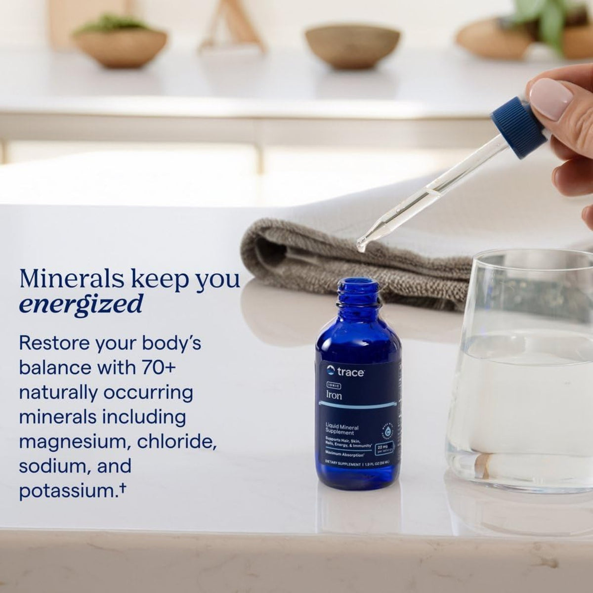 Trace Minerals Hierro Líquido 22mg Gotero Función Cognitiva Sin Sabor – Minerales