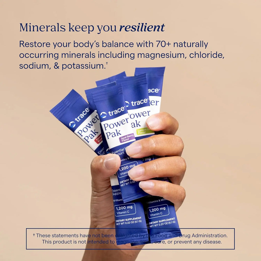 Trace Minerals Powerpak Electrolitos Y Vitamina C 30 Pzs Sfn( RASPBERRY)