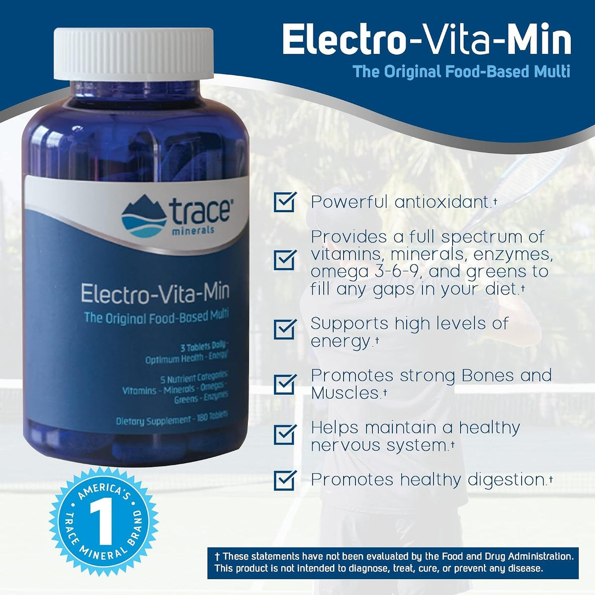 Trace Minerals Multivitamínico Electro-vita-min En Tabletas Sin Sabor – Vitaminas