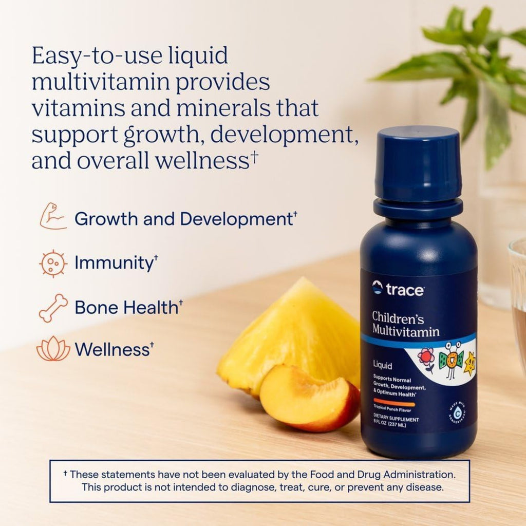 Trace Minerals Multivitamínico Infantil Sabor Tropical Punch 237 Ml Ponche Tropical – Vitaminas