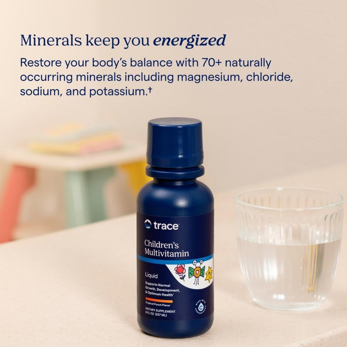 Trace Minerals Multivitamínico Infantil Sabor Tropical Punch 237 Ml Ponche Tropical – Vitaminas