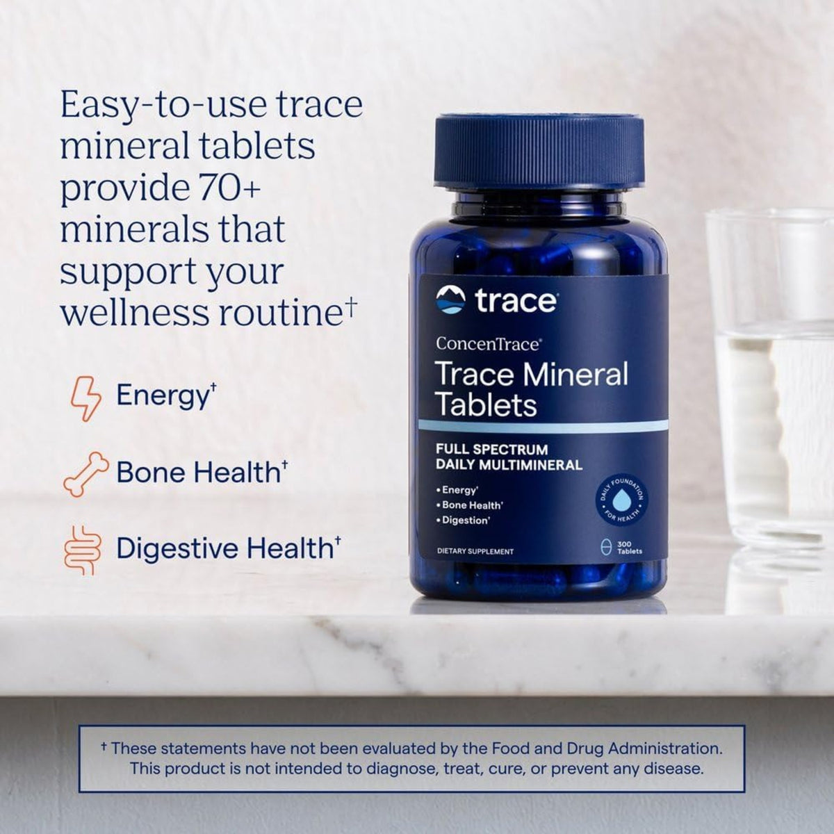 Trace Minerals Minerales/vitaminas Concentrace Tabletas 300 Unidades Sin Sabor