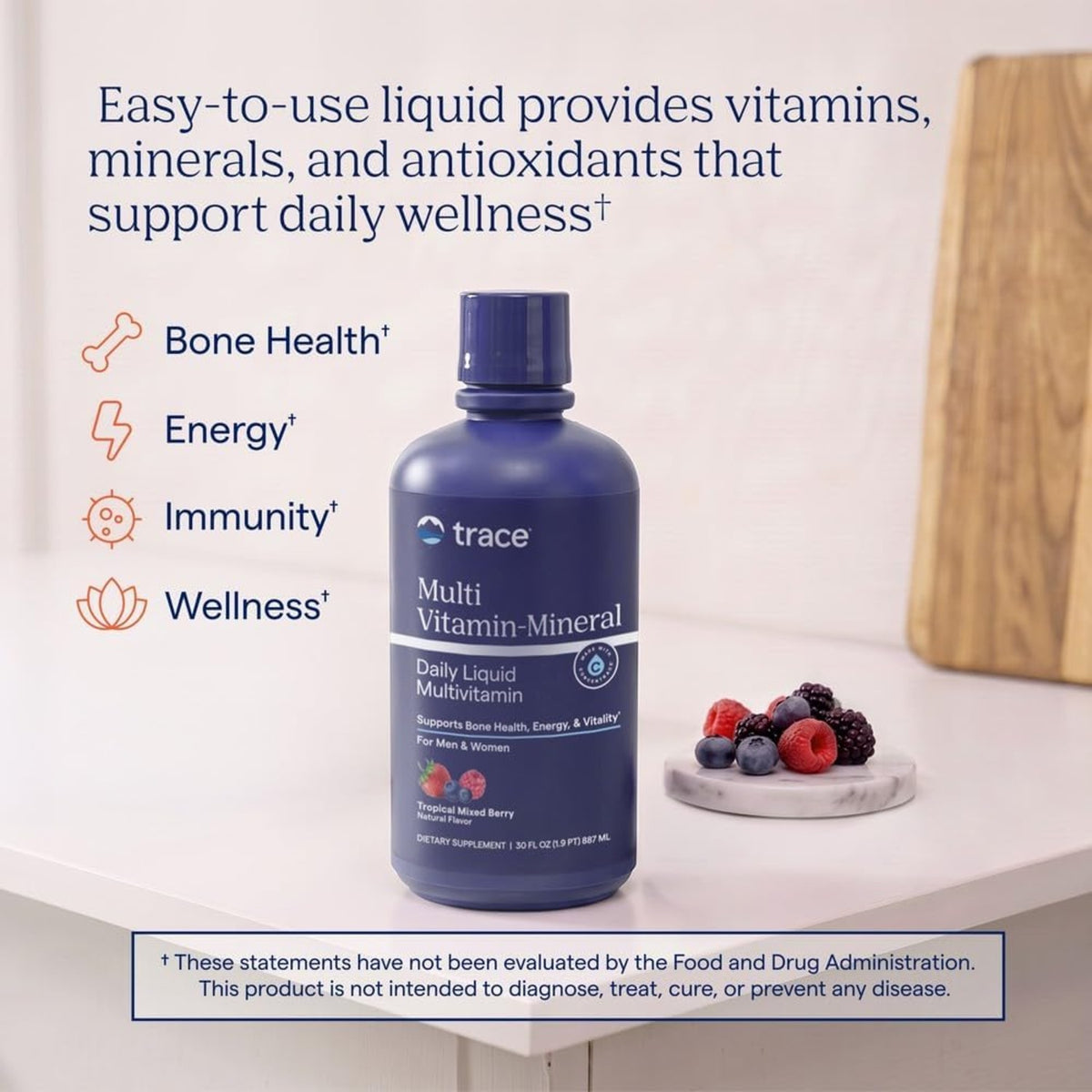 Trace Minerals Multivitamínico Líquido De Bayas, 30 Oz – Vitaminas