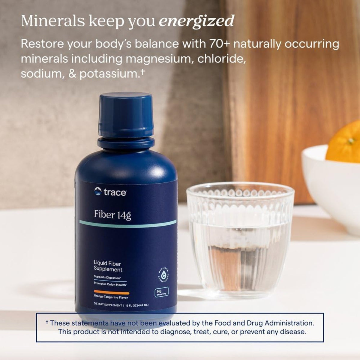 Trace Minerals De Fibra Con Naranja Mandarina Y 444 Ml