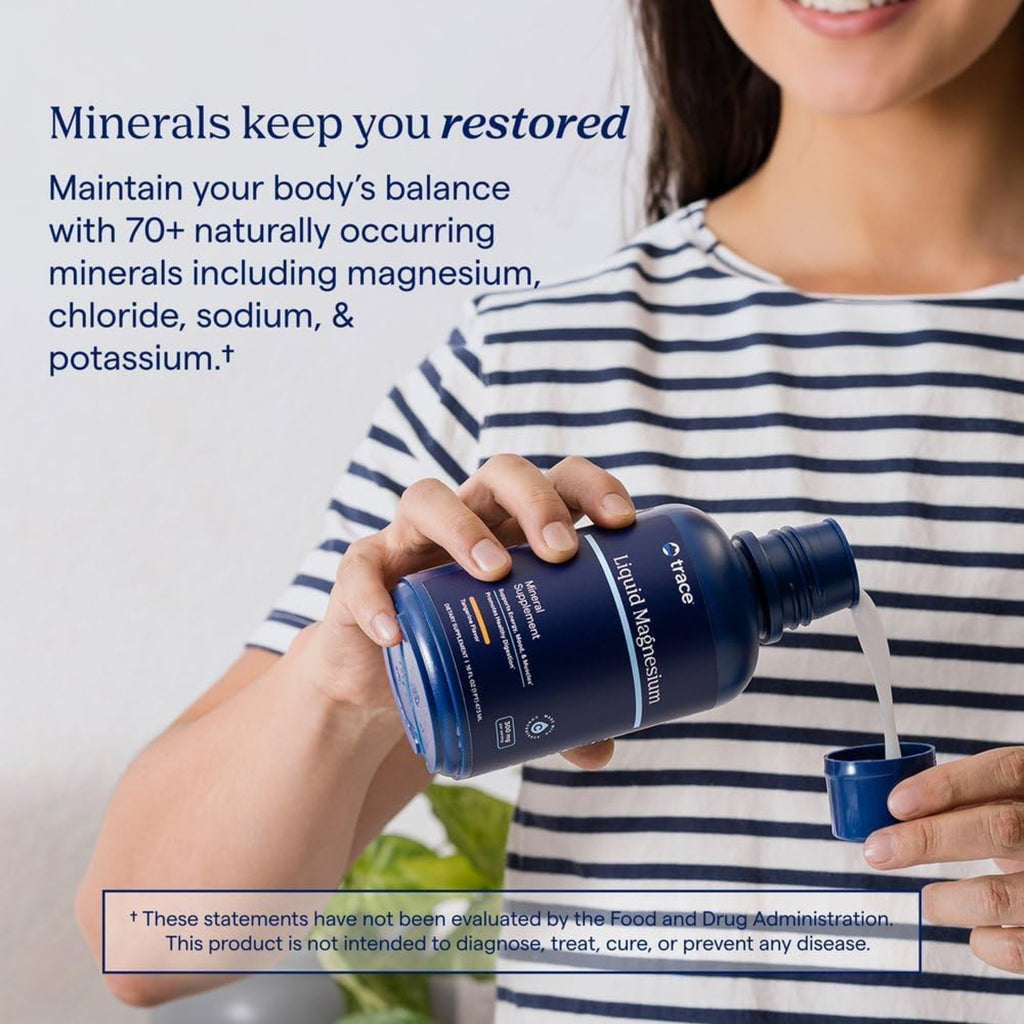 Trace Minerals Magnesio Líquido Sabor Mandarina 473ml Libre Gluten Vegano – Minerales