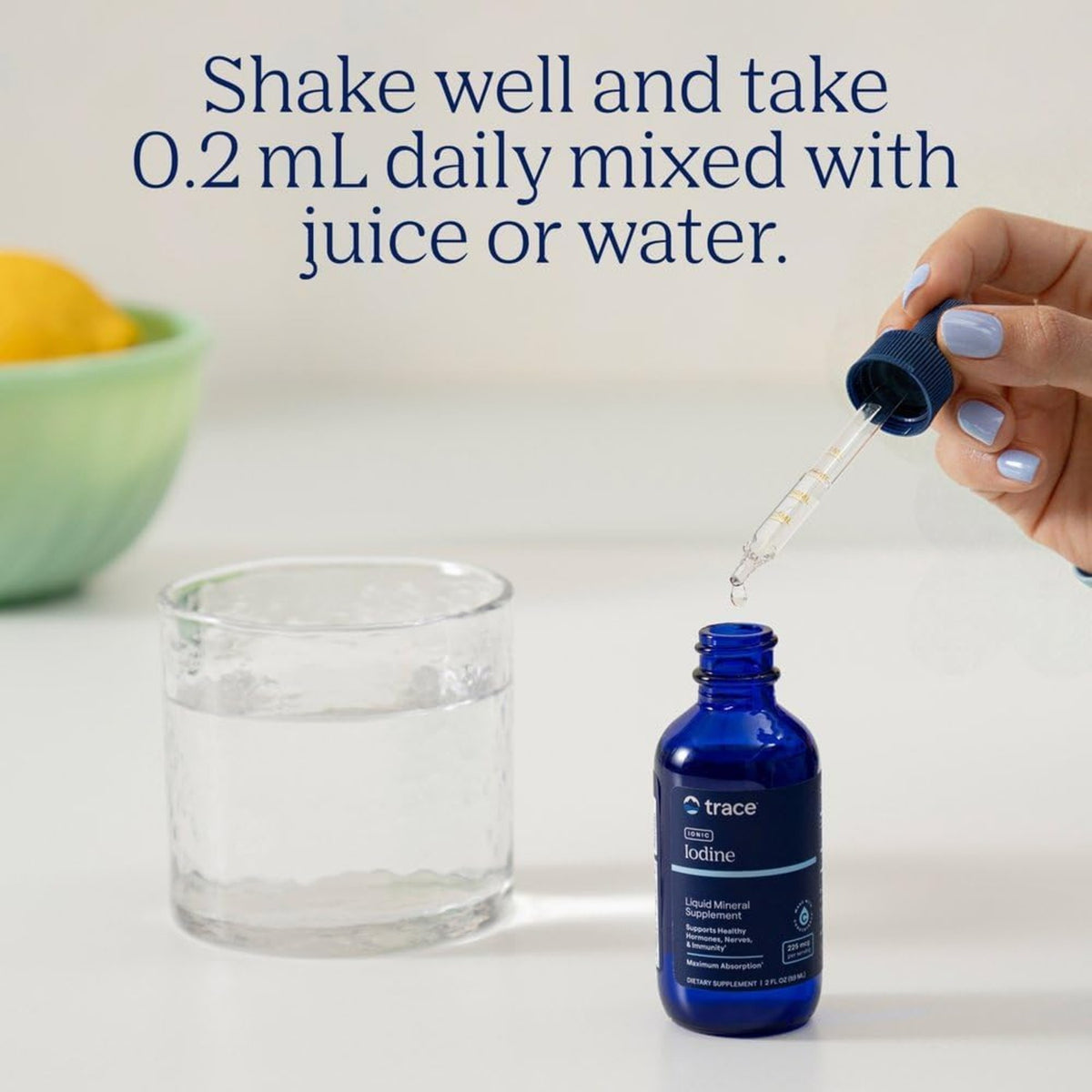 Trace Minerals Yodo Líquido  225mcg 59ml Sin Sabor Vegano