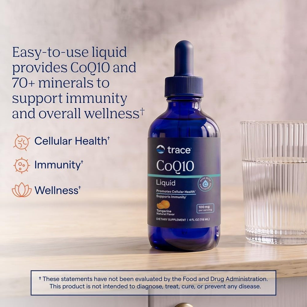 Trace Minerals CoQ10 Líquido Antioxidante 100 mg 118 ml