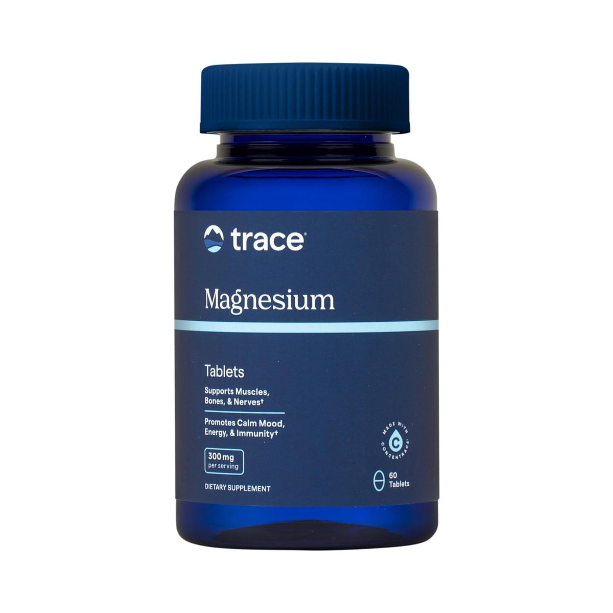Trace Minerals Magnesio Músculos y Huesos 300 mg 60 Tabletas