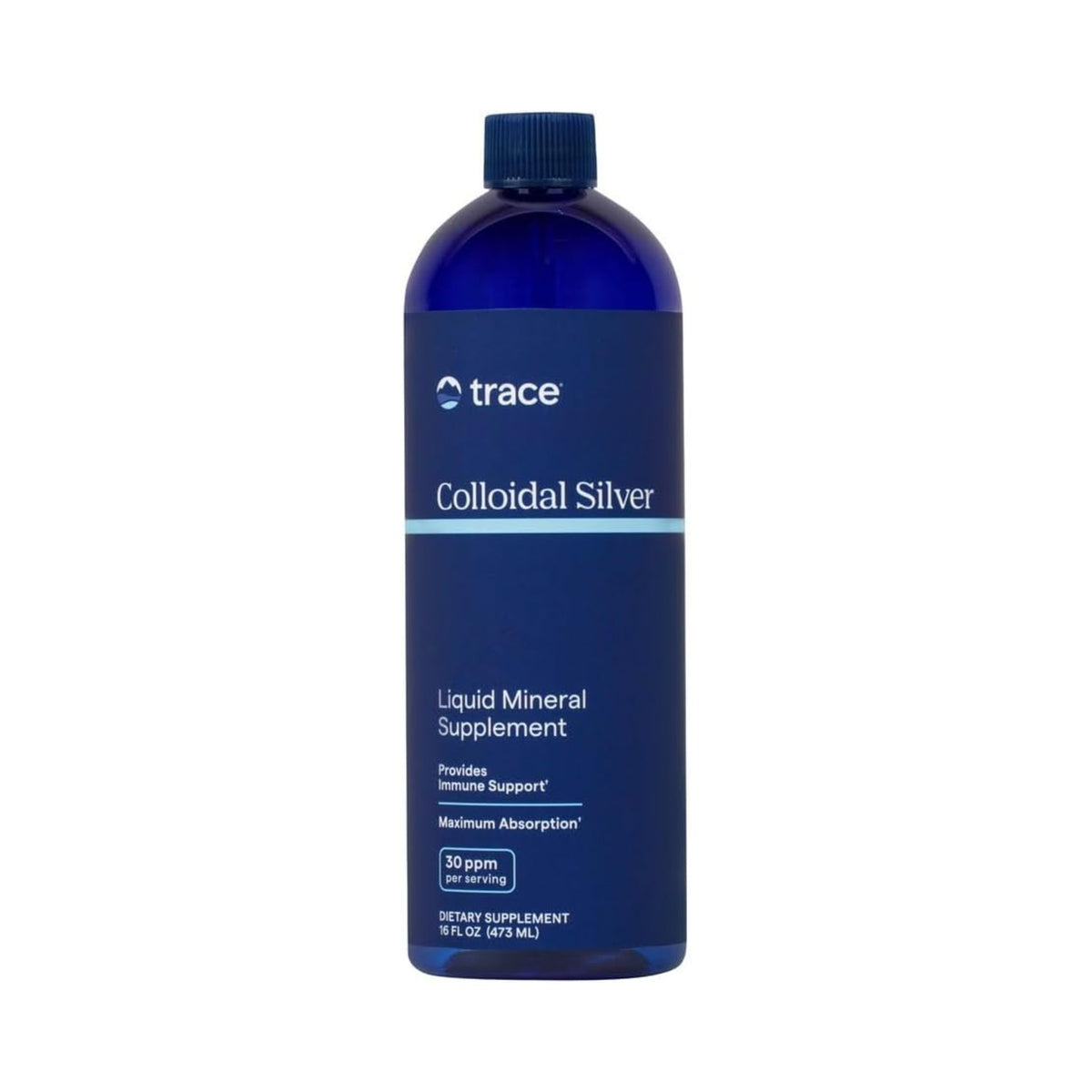 Trace Minerals Plata Coloidal 473ml, 30 Ppm/ Porciones Sin Sabor