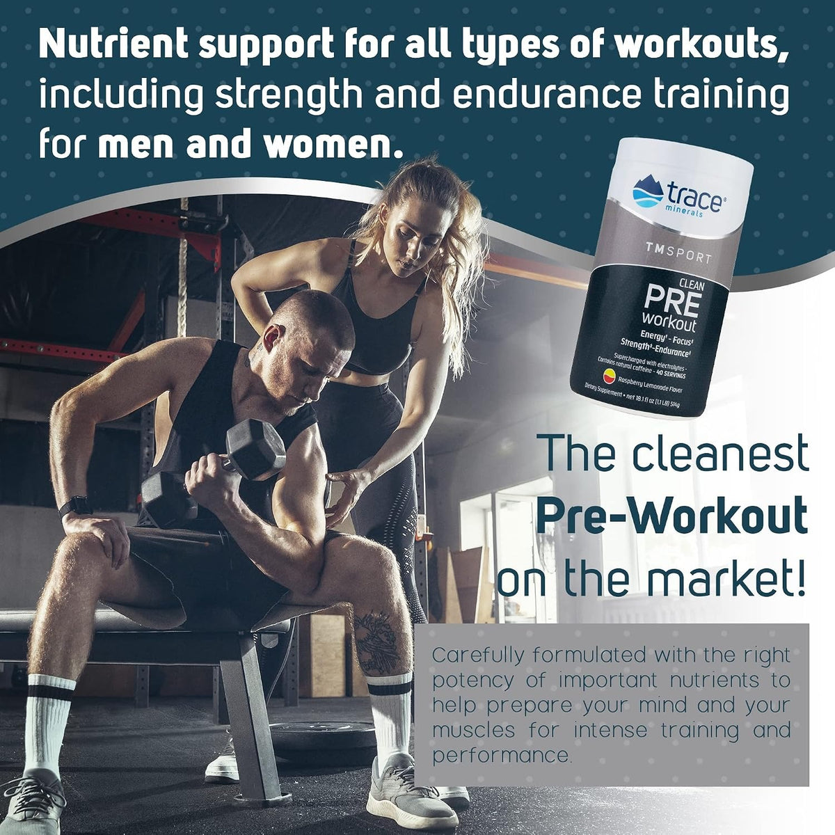 Trace Minerals Preentrenamiento Clear Tmsport 514 G Limonada De Frambuesa – Rendimiento Deportivo