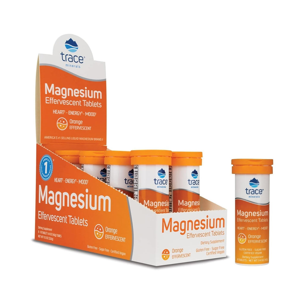 Trace Minerals Magnesio Efervescente Tabletas Sabor Naranja 40 g