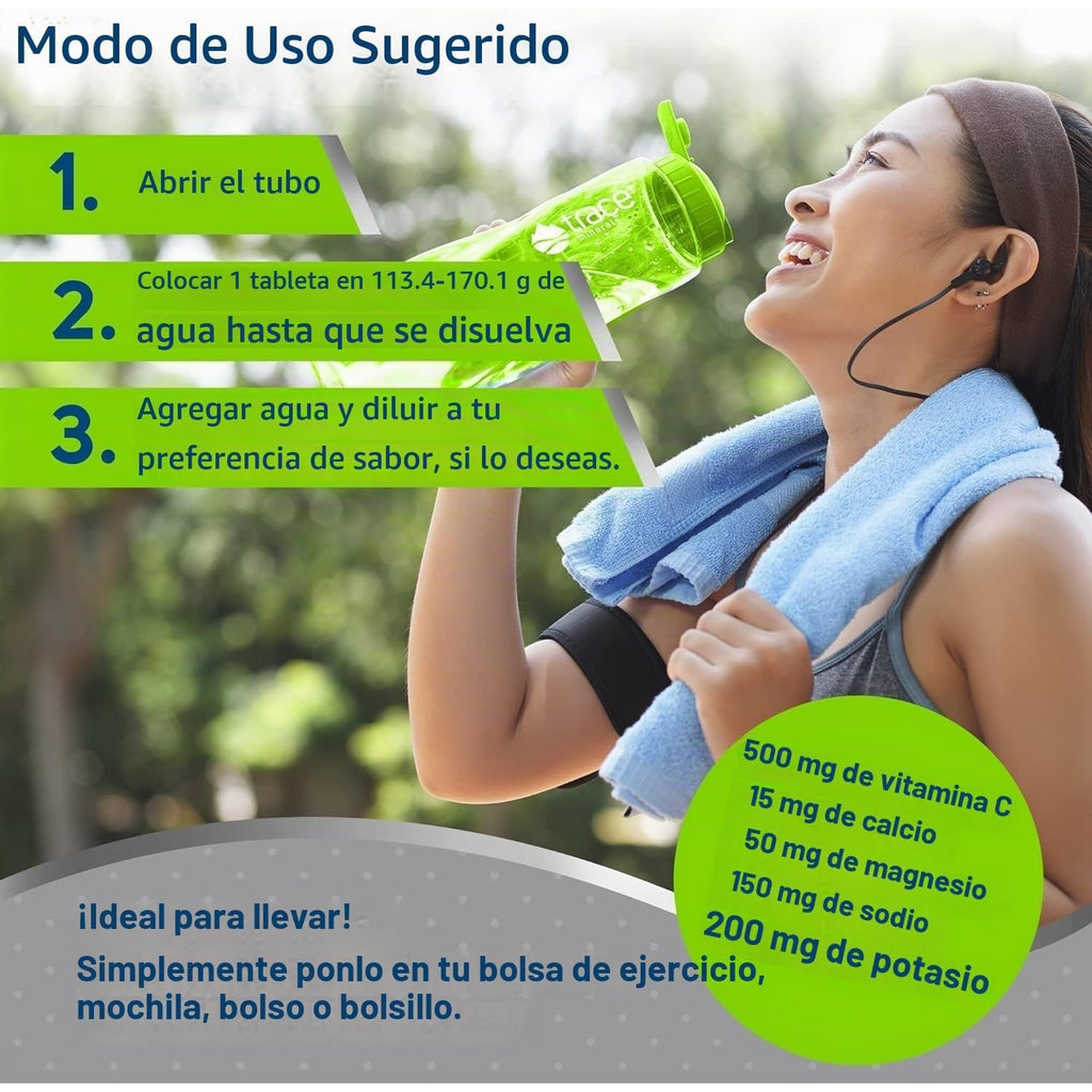 Trace Minerals Comprimidos Efervescentes Max-hydrate Inmunidad Lima Limón Magnesio – Minerales