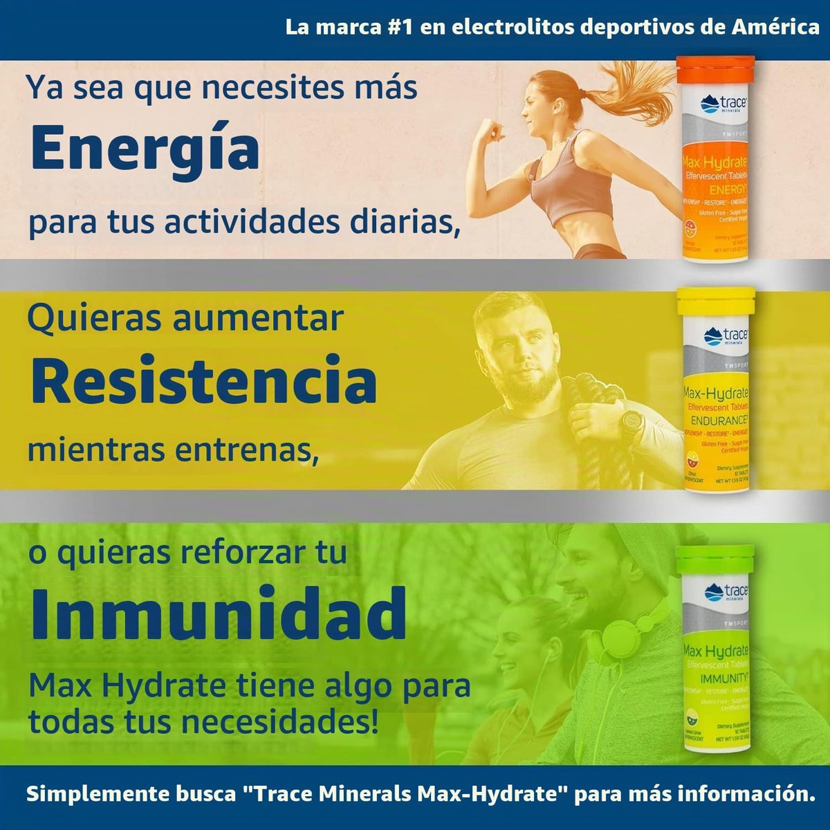 Trace Minerals Comprimidos Efervescentes Max-hydrate Inmunidad Lima Limón Magnesio – Minerales