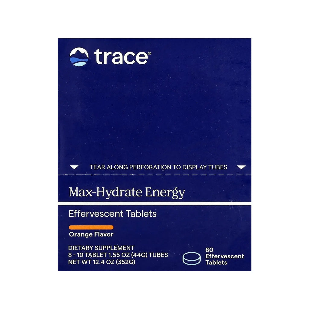 TRACE MINERALS MAX-HYDRATE ENERGIA SABOR NARANJA 10 TABS SFN