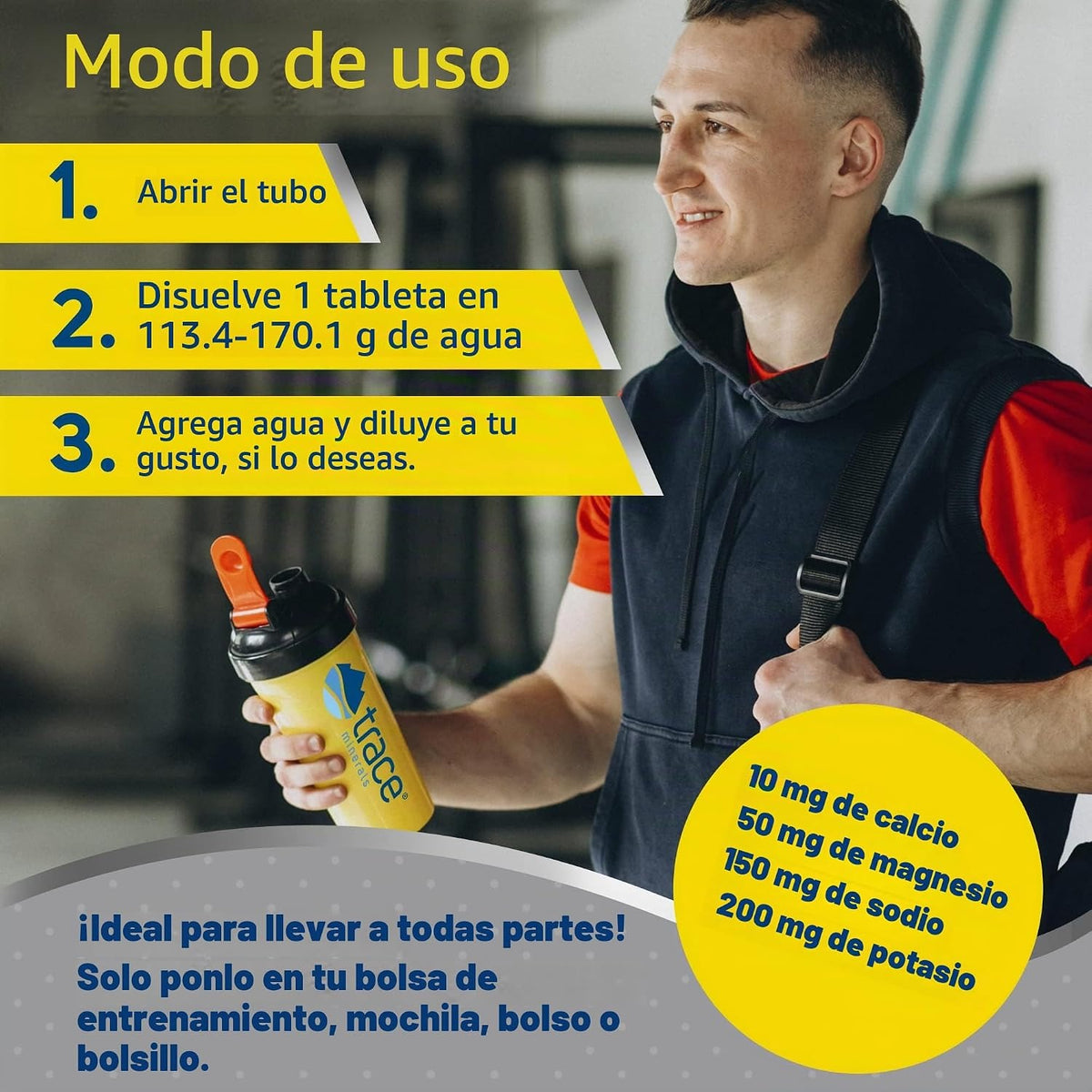 Trace Minerals Max-hydrate Resistencia, 8-10 Tabletas 360g Sabor Citricos Citrus