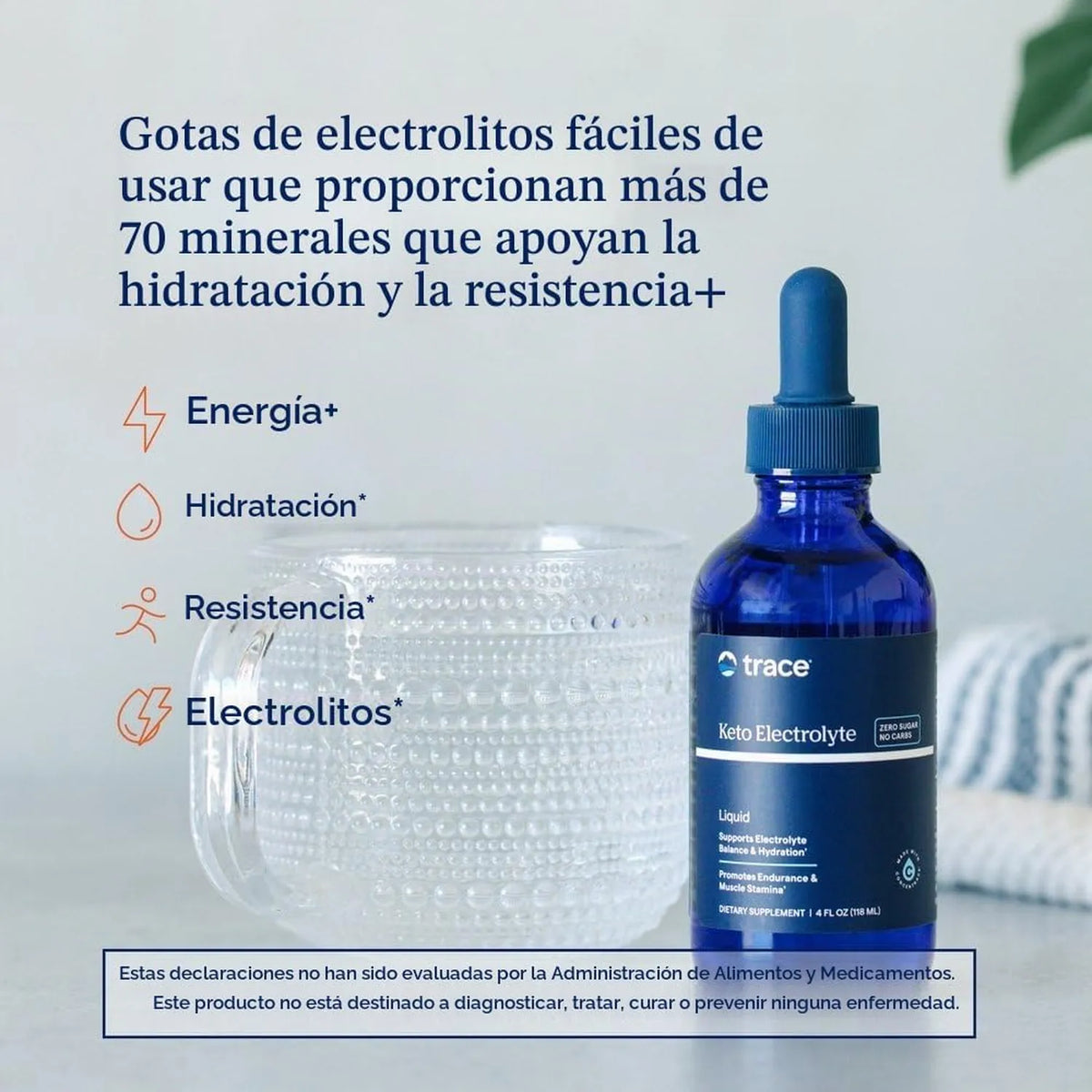 Trace Minerals Gotas de electrolitos Keto con magnesio, 4 onzas líquidas 118 ml