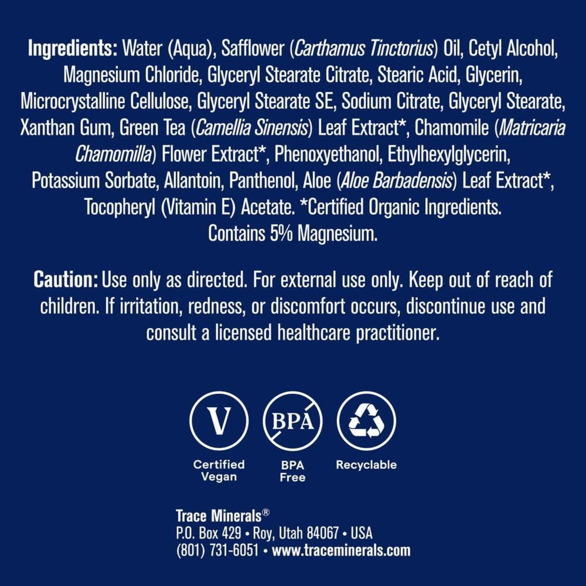 Trace Minerals Loción De Magnesio – Minerales