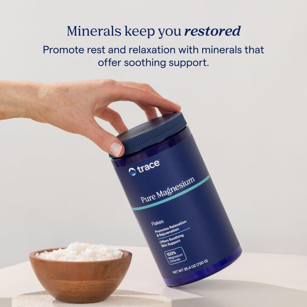 Trace Minerals Pure Hojuelas De Magnesio Relajacion 720 G Sin Fragancia – Minerales