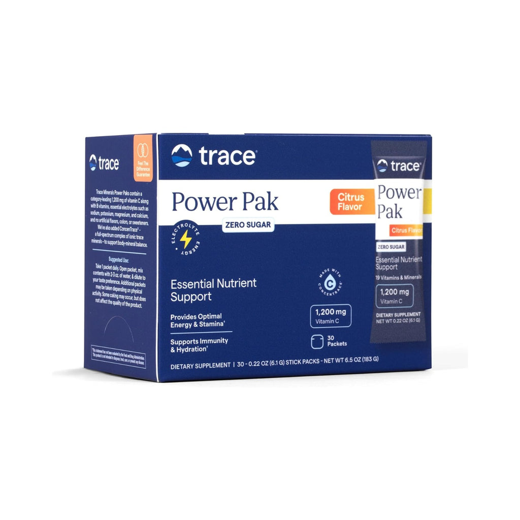 Trace Minerals Electrolito Stamina Power Pak De Con Sabor A 30 G Citrus – Hidratación