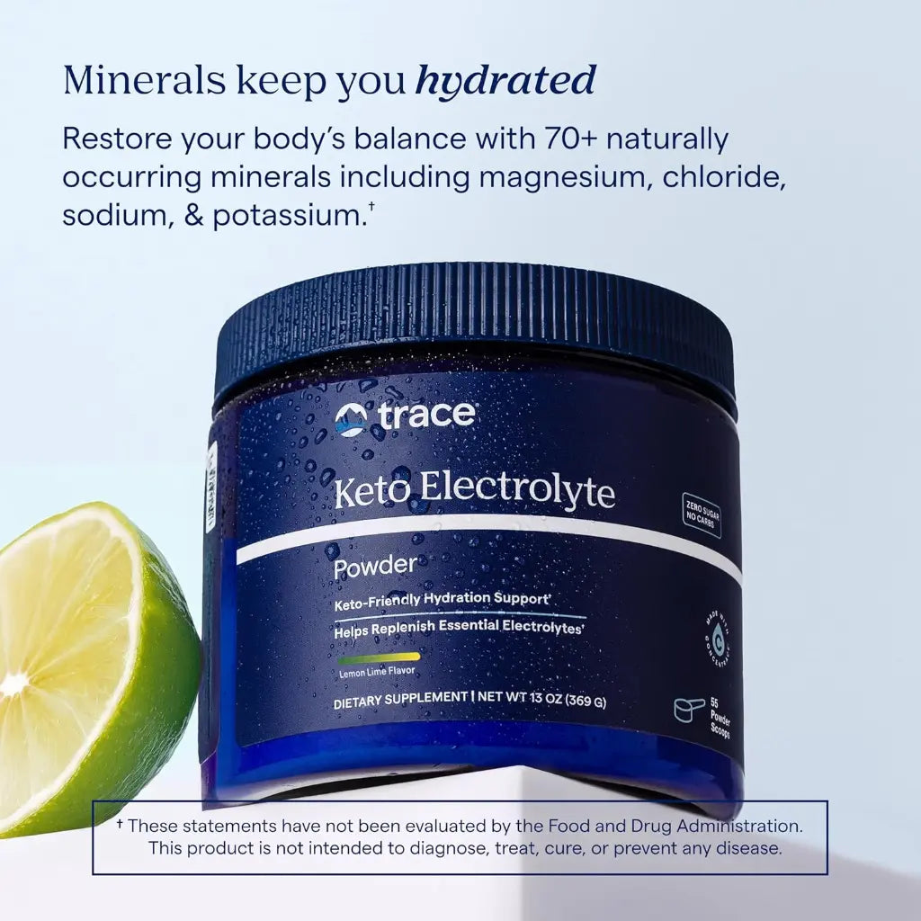 Trace minerals keto electrolyte polvo lemon lime 369 grs sfn