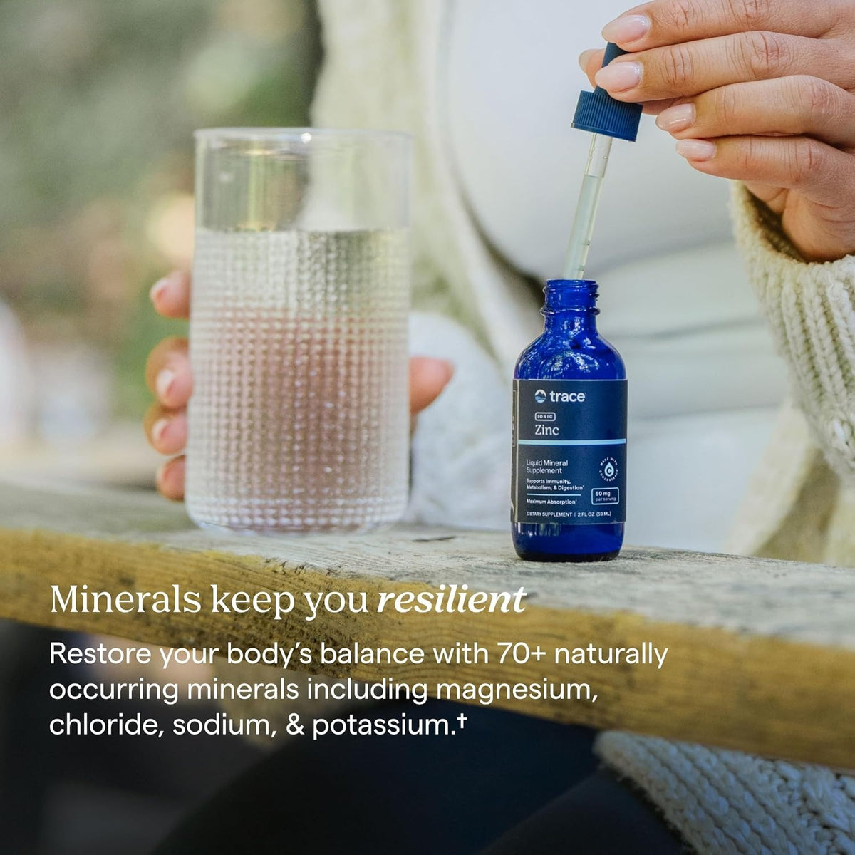 Trace Minerals Zinc Iónico + Vitamina C 2 oz
