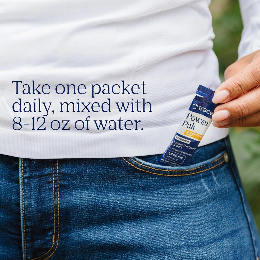 Trace Minerals Power Pak Vitamina C Naranja Mango 30 Sachets – Vitaminas