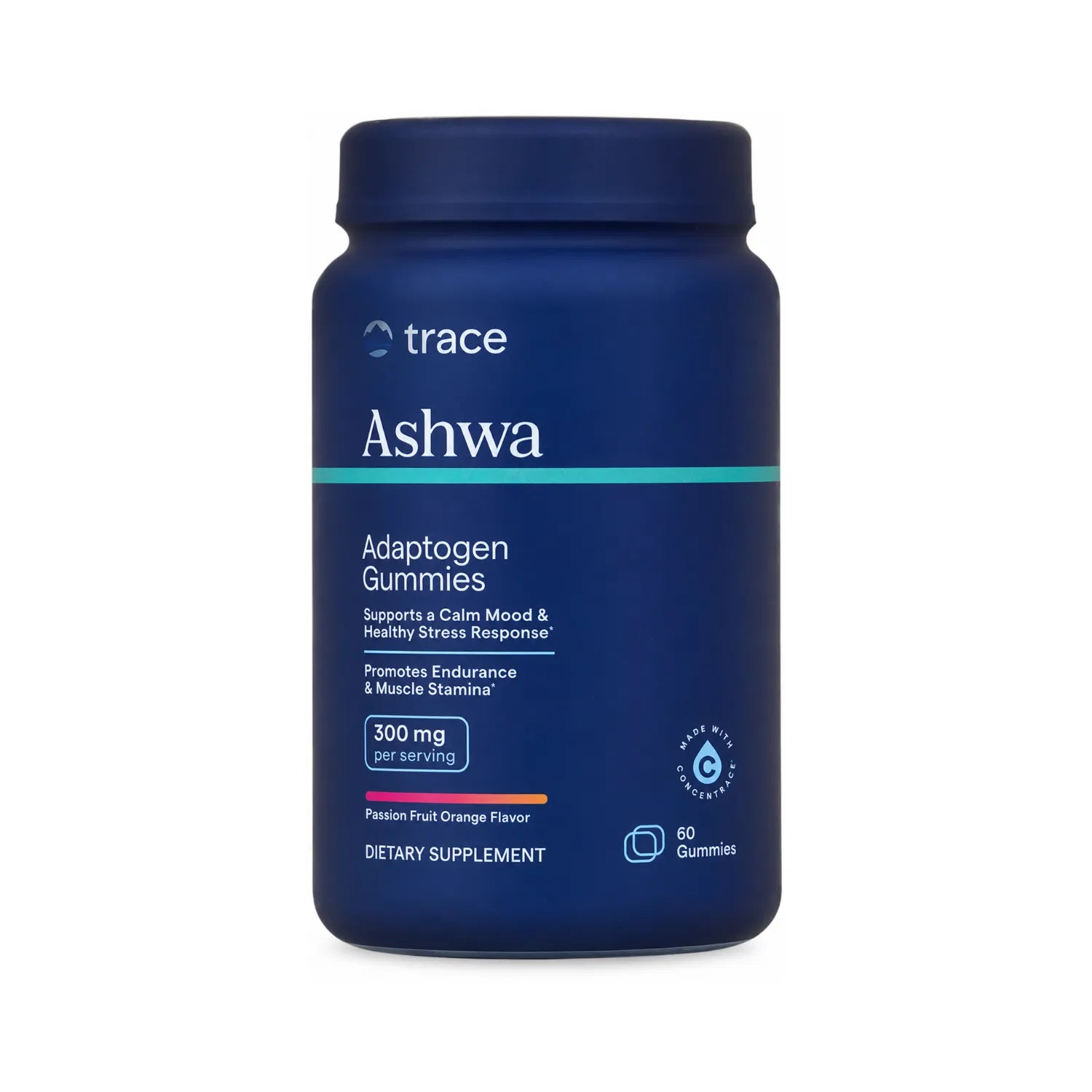 Trace minerals Ashwa Gomitas Soporte para Calma y Relajación 300 mg 60 Unidades
