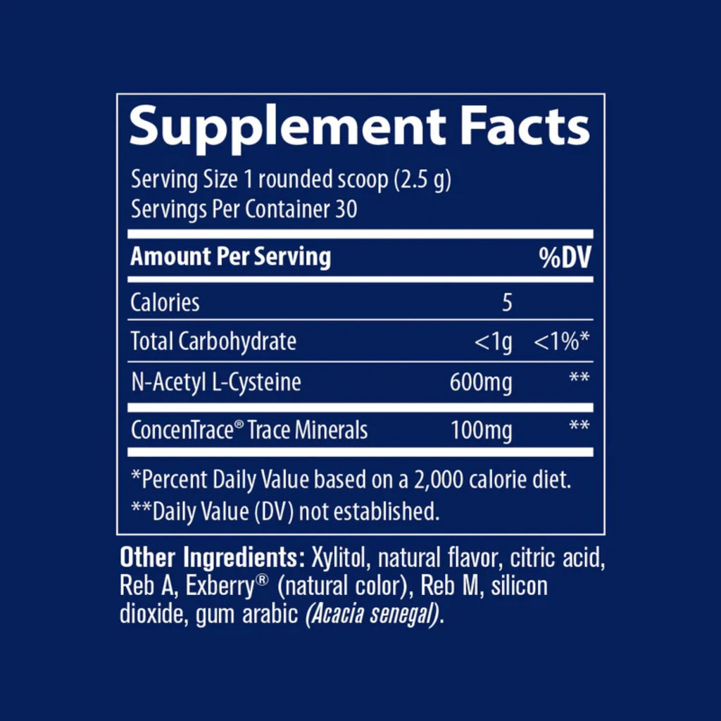 Trace minerals NAC N-acetil-L-cisteína polvo 600mg 75grs sfn Sandía