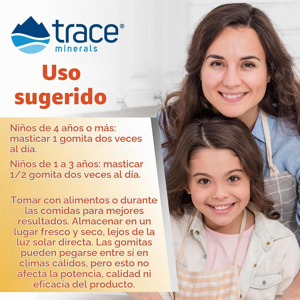 Trace Minerals Gomitas Múltiples Para Niños 60 Gomitas Naranja