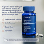 Trace Minerals Glicinato de magnesio, Suplemento suave de glicinato de magnesio para apoyar un sueño saludable y la relajación 120 mg 90 unidades