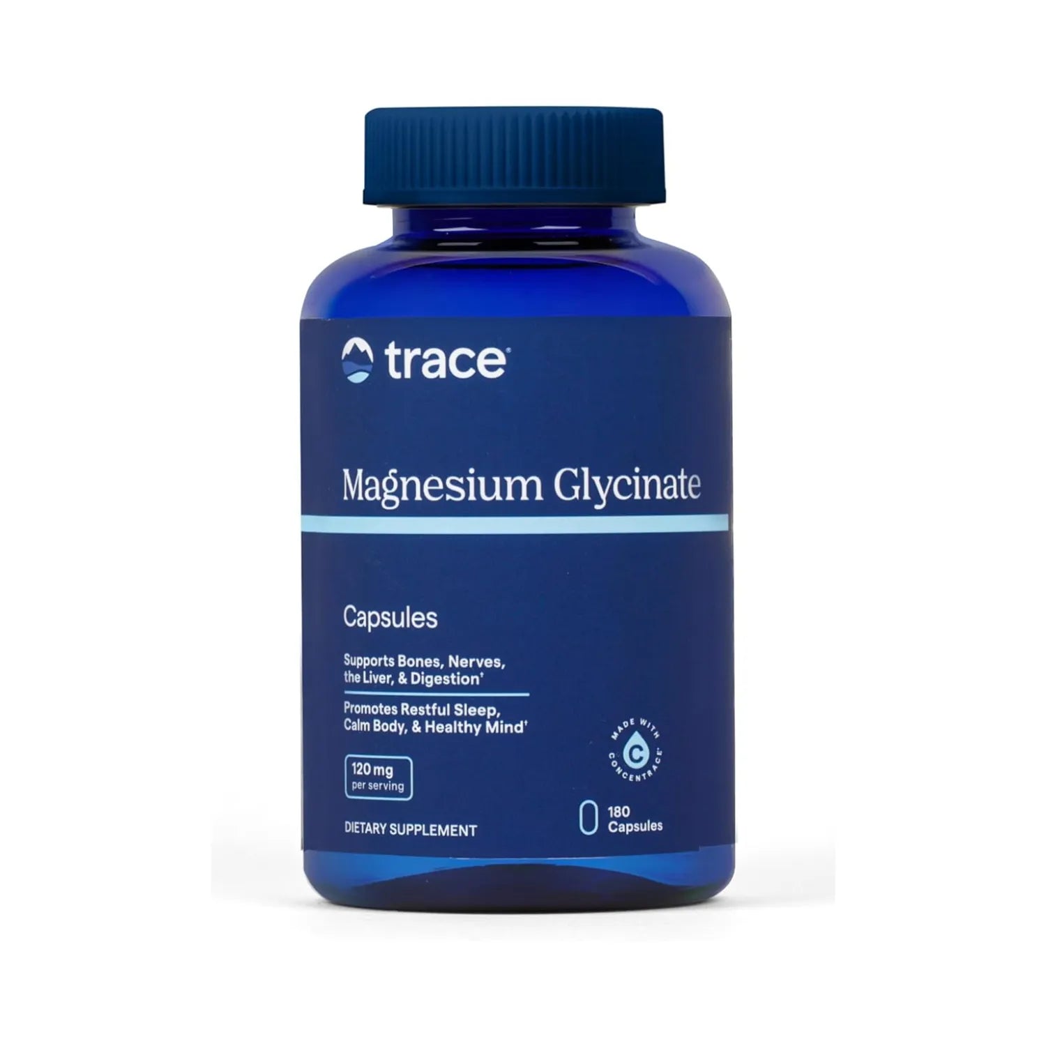 Trace minerals Magnesium Glycinate 120 mg 180 ct