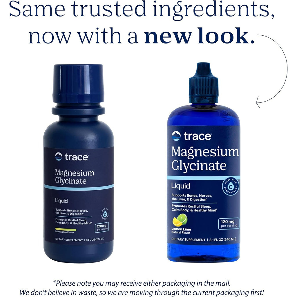 Trace Minerals Glicinato de Magnesio líquido lima limón de 8 oz.