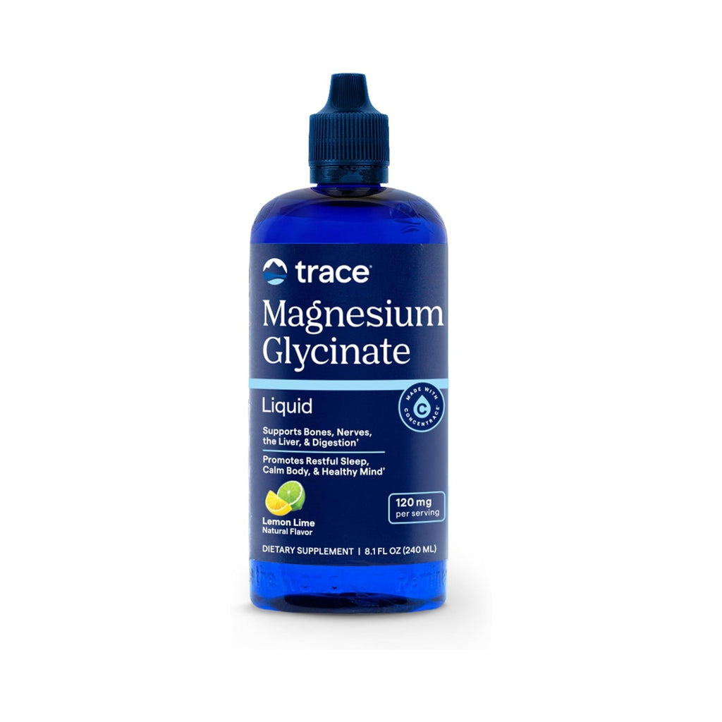 Trace Minerals Glicinato de Magnesio líquido lima limón de 8 oz.
