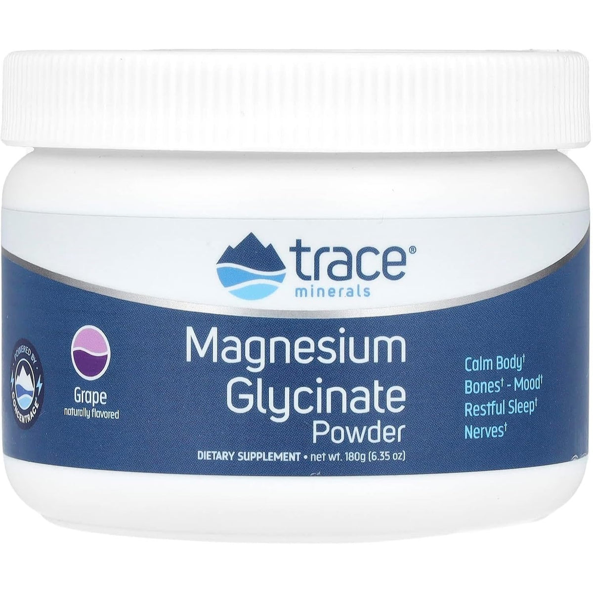 Trace Minerals Glicinato De Magnesio 120mg Polvo Sabor Uva Vegano Sin Gluten – Minerales